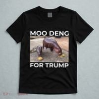 Baby Hippo Moo Deng Picks Trump President T-Shirt thumb 5