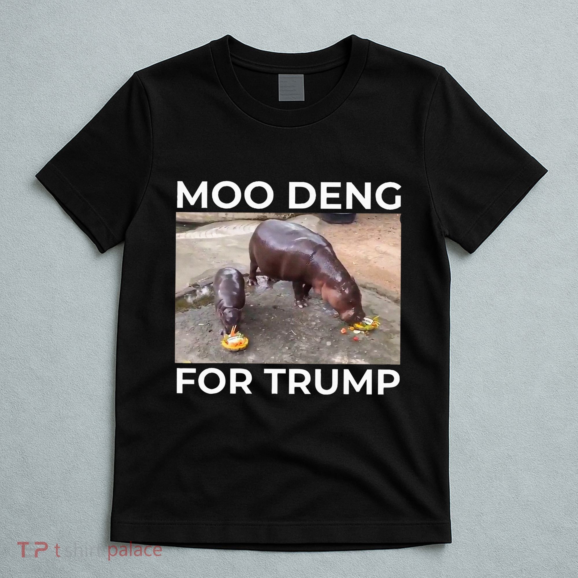 Baby Hippo Moo Deng Picks Trump President T-Shirt