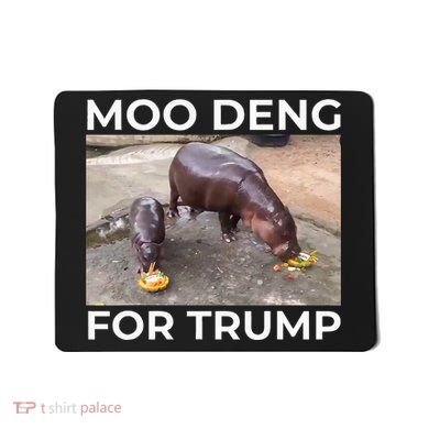 Baby Hippo Moo Deng Picks Trump President Mousepad