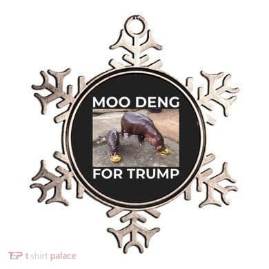 Baby Hippo Moo Deng Picks Trump President Ornament