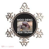 Baby Hippo Moo Deng Picks Trump President Ornament thumb 0