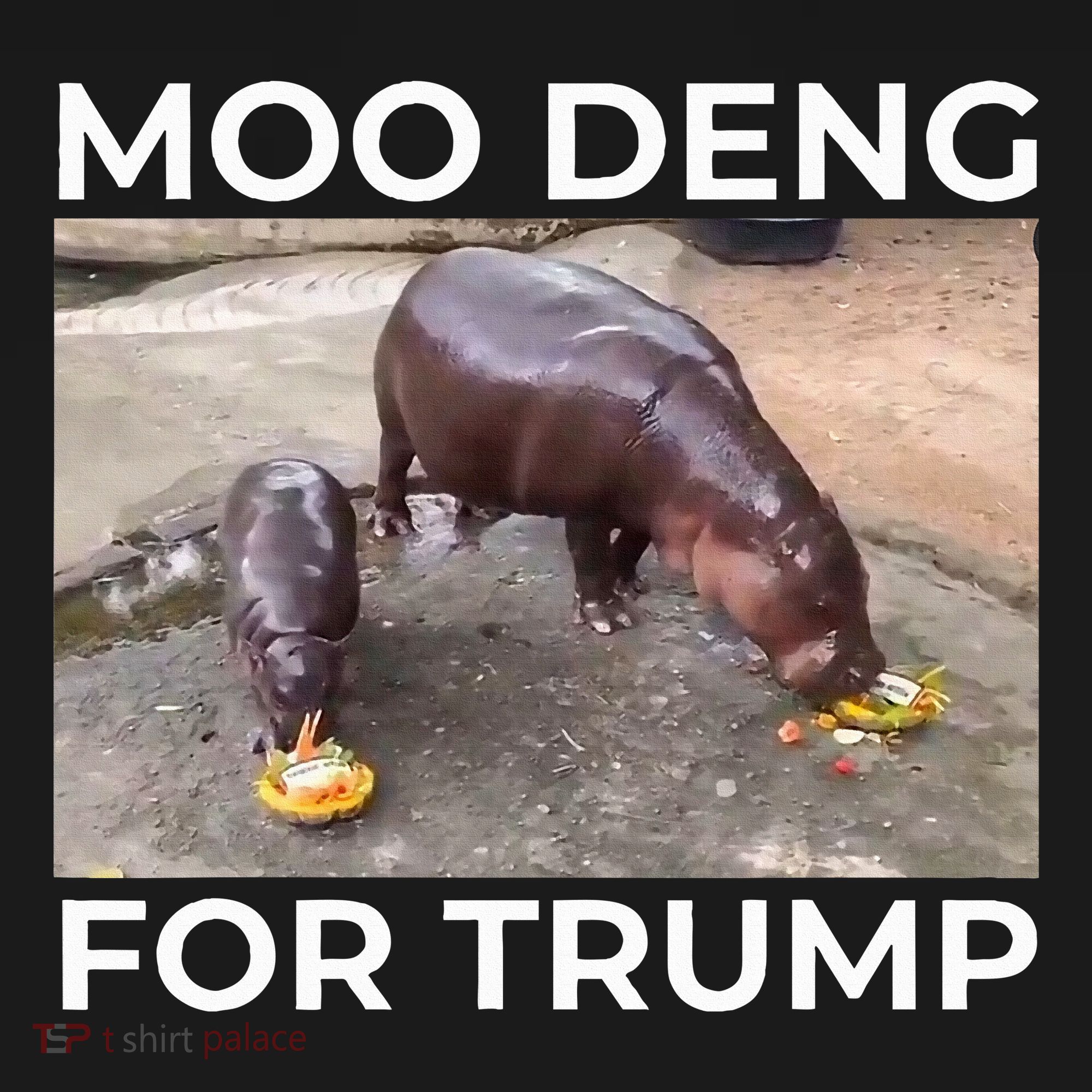 Baby Hippo Moo Deng Picks Trump President Ornament