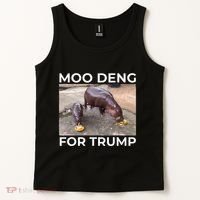 Baby Hippo Moo Deng Picks Trump President Tank Top thumb 2
