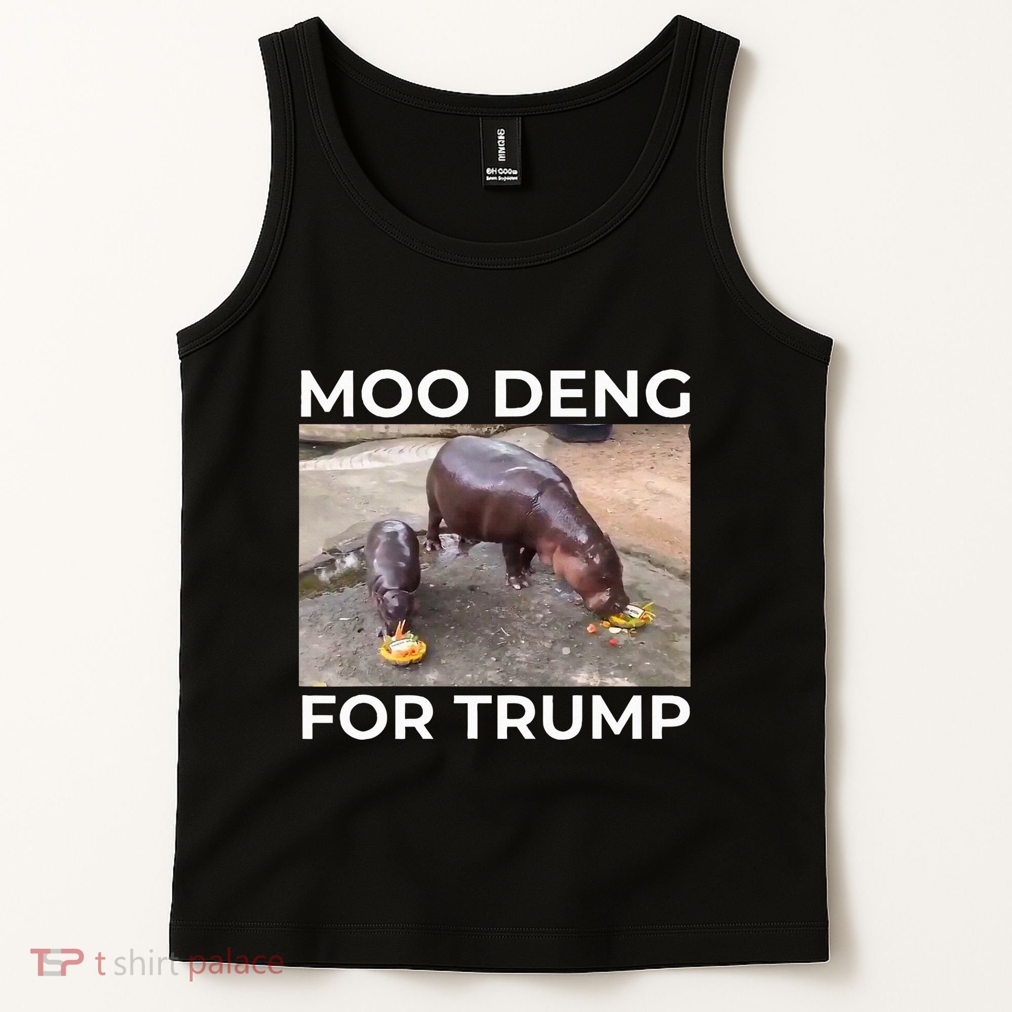 Baby Hippo Moo Deng Picks Trump President Tank Top