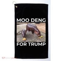Baby Hippo Moo Deng Picks Trump President Golf Towel thumb 0