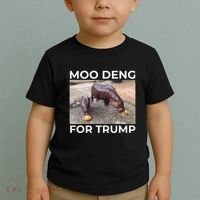 Baby Hippo Moo Deng Picks Trump President Toddler T-Shirt thumb 2