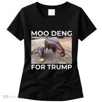 Baby Hippo Moo Deng Picks Trump President Women's T-Shirt thumb 0