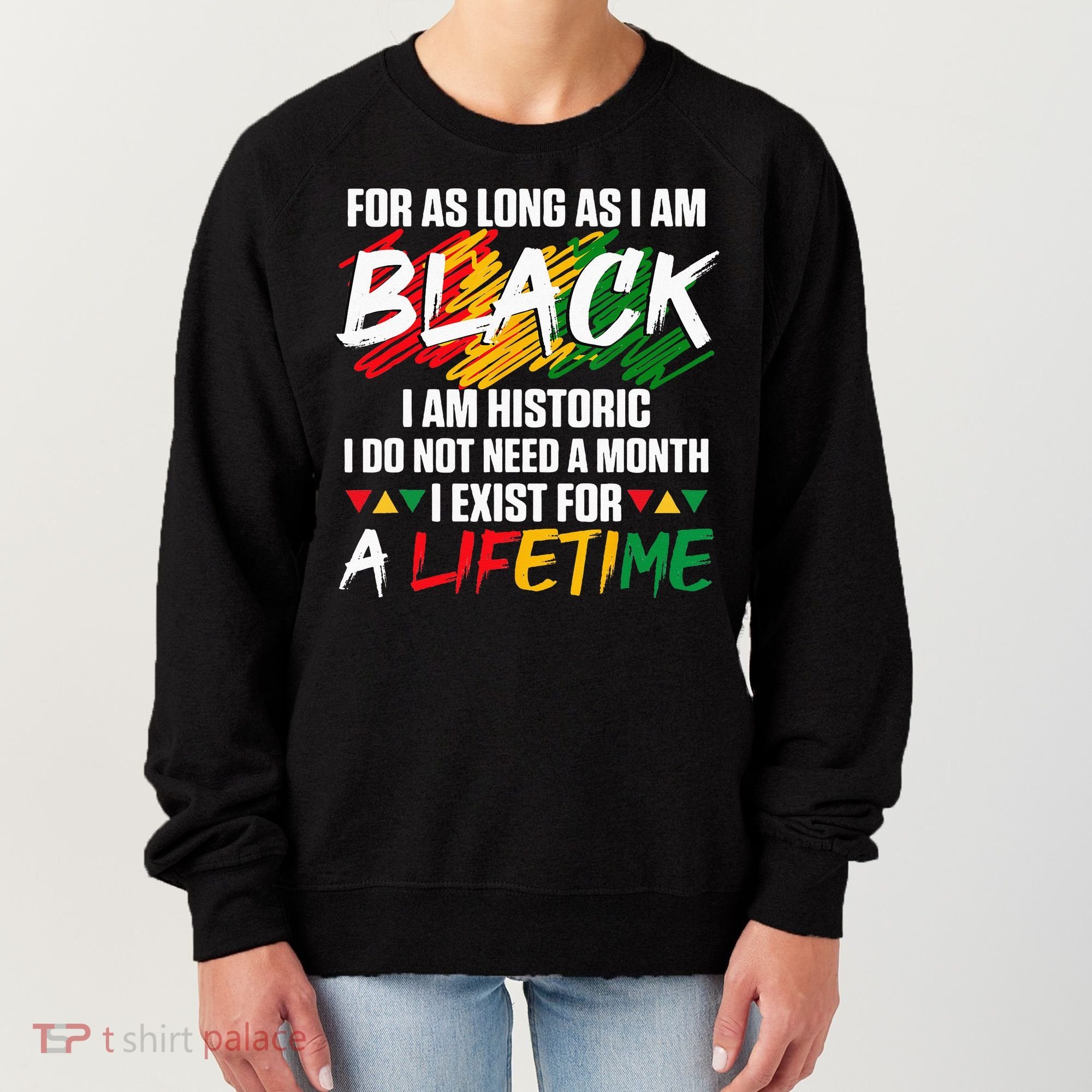 Black History Month For As Long As I Am Black I Am Historic Women's Sweatshirt