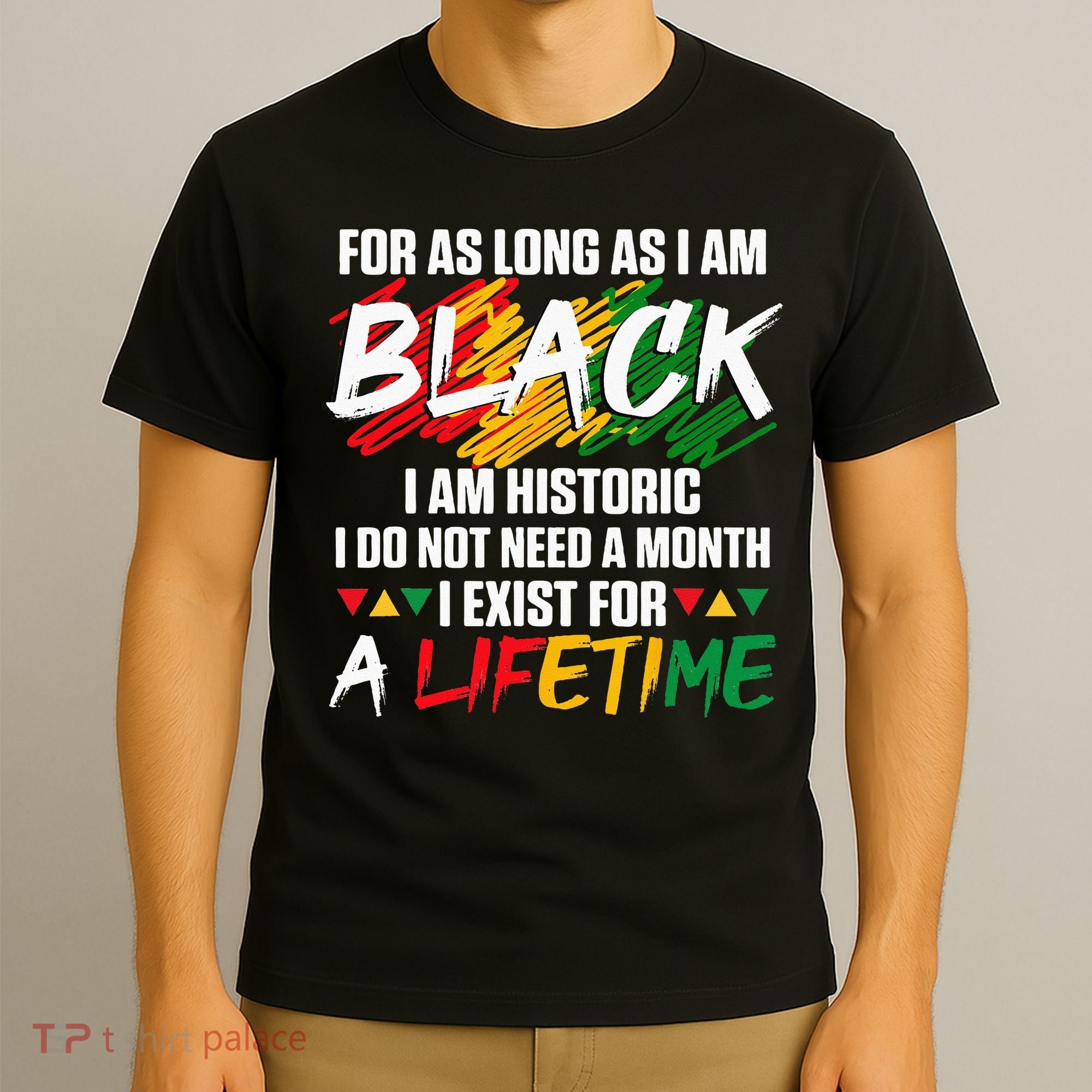 Black History Month For As Long As I Am Black I Am Historic T-Shirt