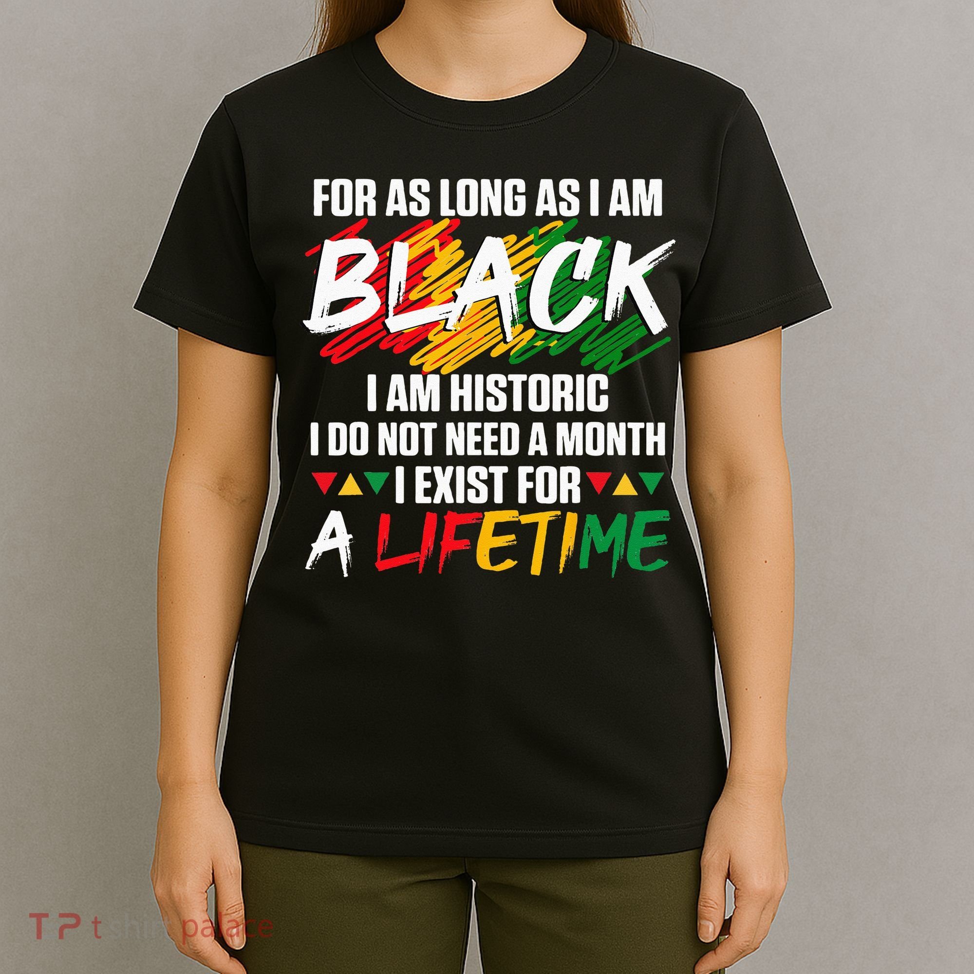 Black History Month For As Long As I Am Black I Am Historic T-Shirt