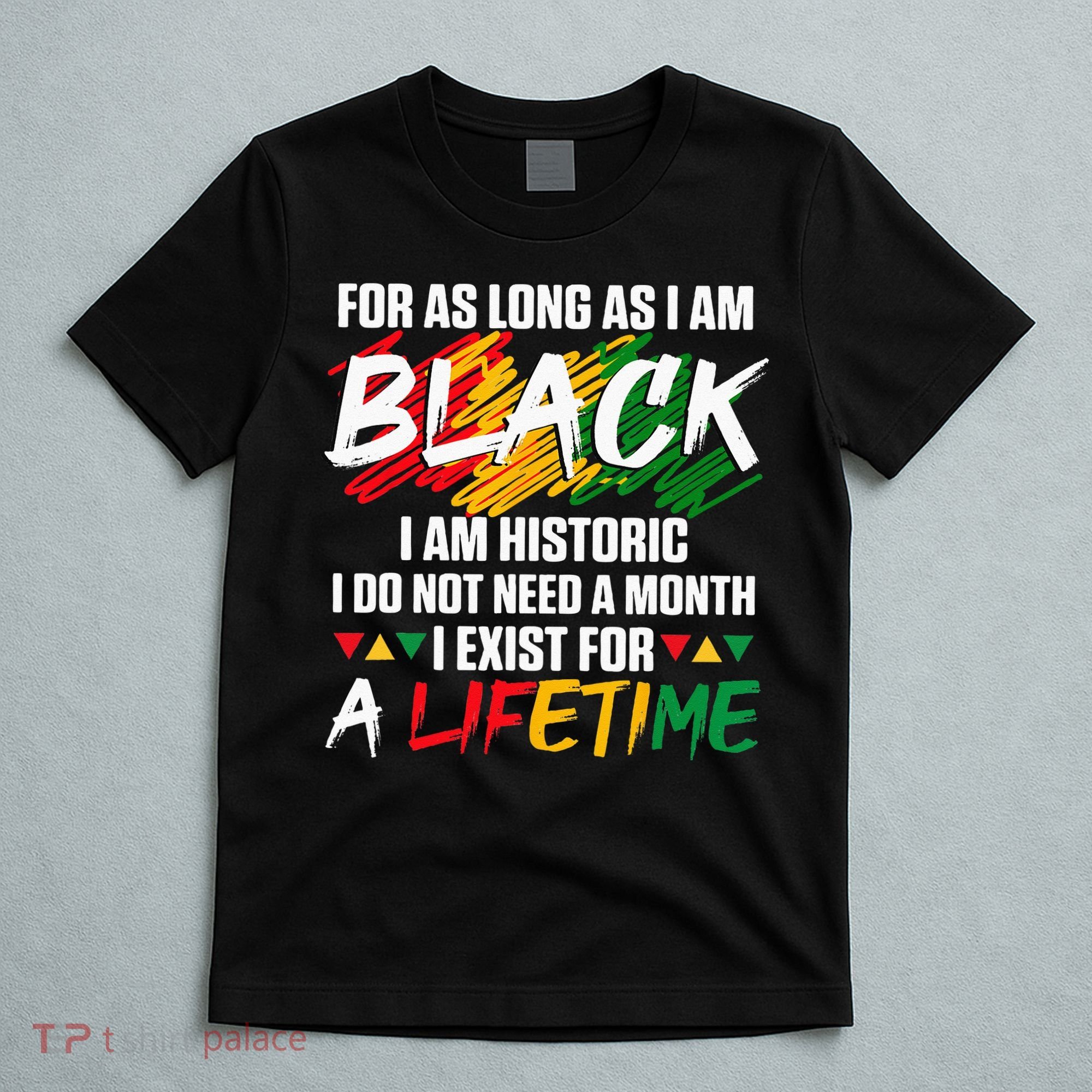Black History Month For As Long As I Am Black I Am Historic T-Shirt
