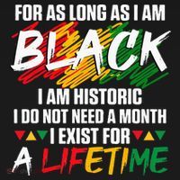 Black History Month For As Long As I Am Black I Am Historic Women's Hoodie thumb 2
