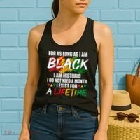 Black History Month For As Long As I Am Black I Am Historic Women's Tank Top thumb 2