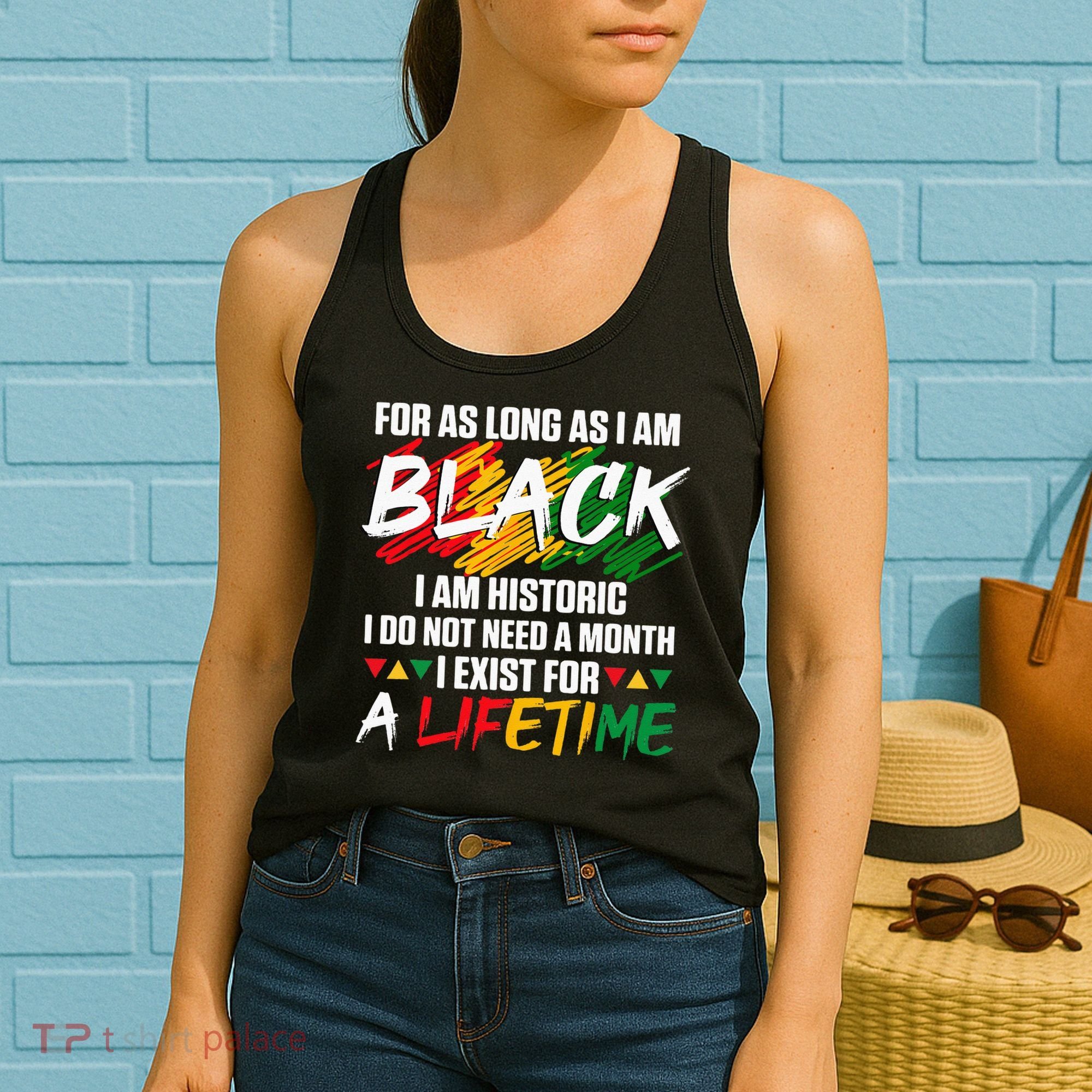 Black History Month For As Long As I Am Black I Am Historic Women's Tank Top