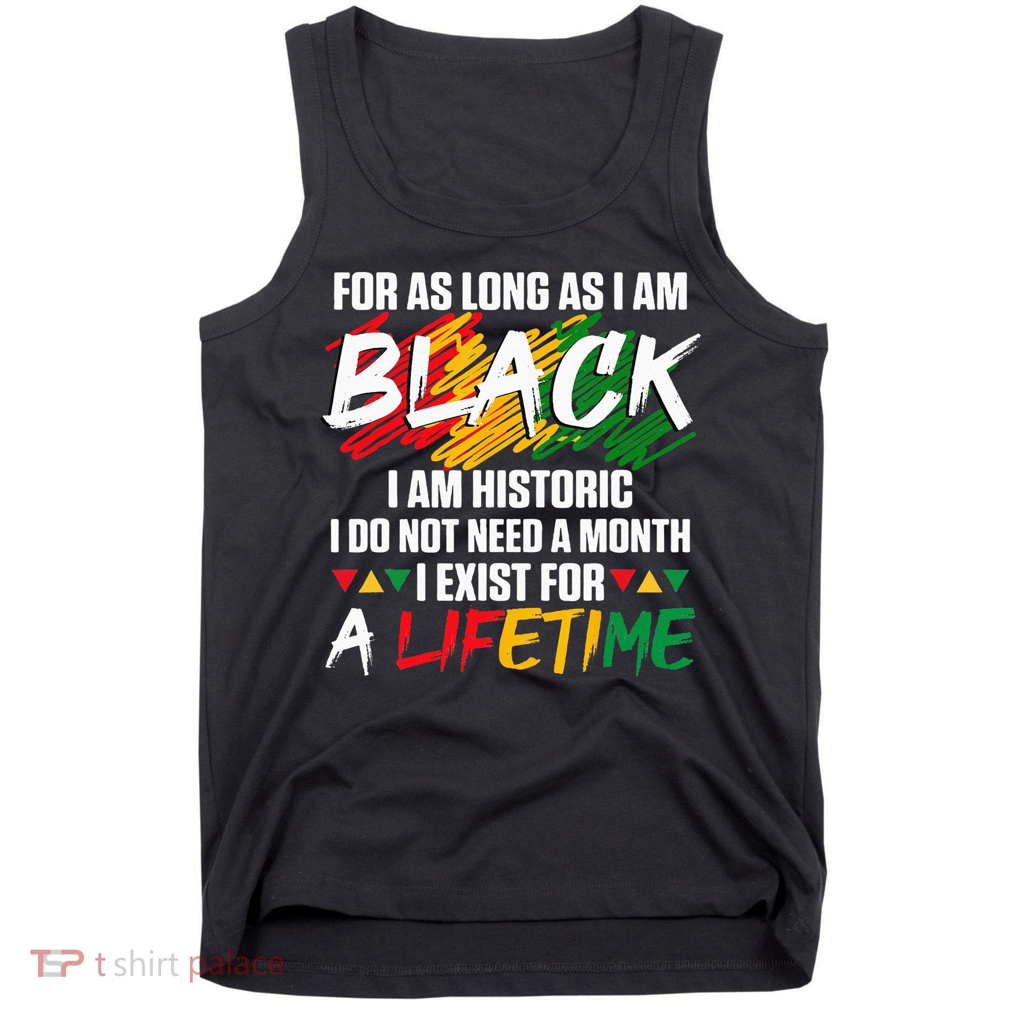 Black History Month For As Long As I Am Black I Am Historic Tank Top