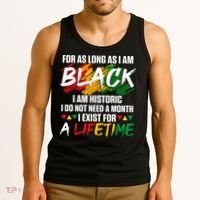 Black History Month For As Long As I Am Black I Am Historic Tank Top thumb 3