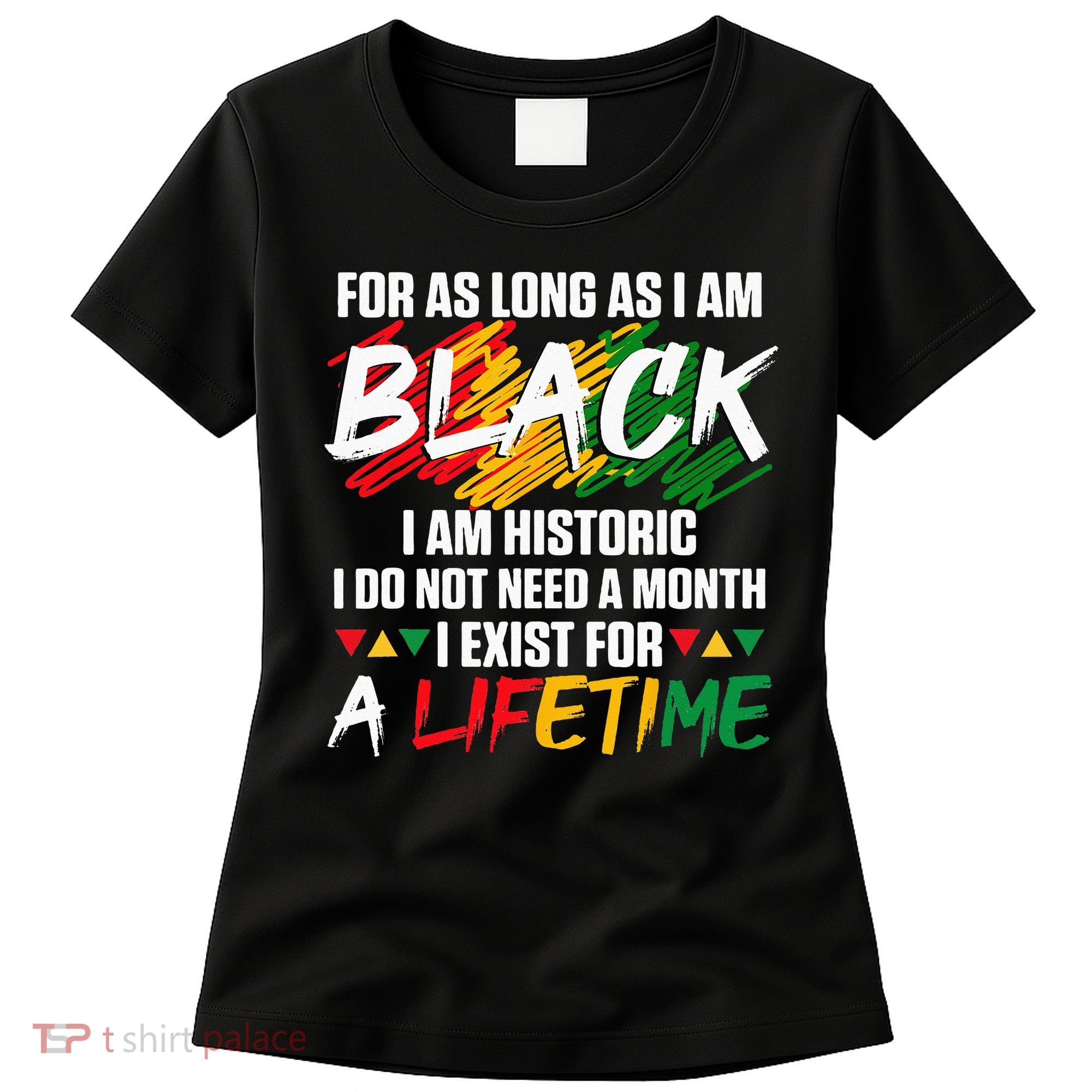 Black History Month For As Long As I Am Black I Am Historic Women's T-Shirt