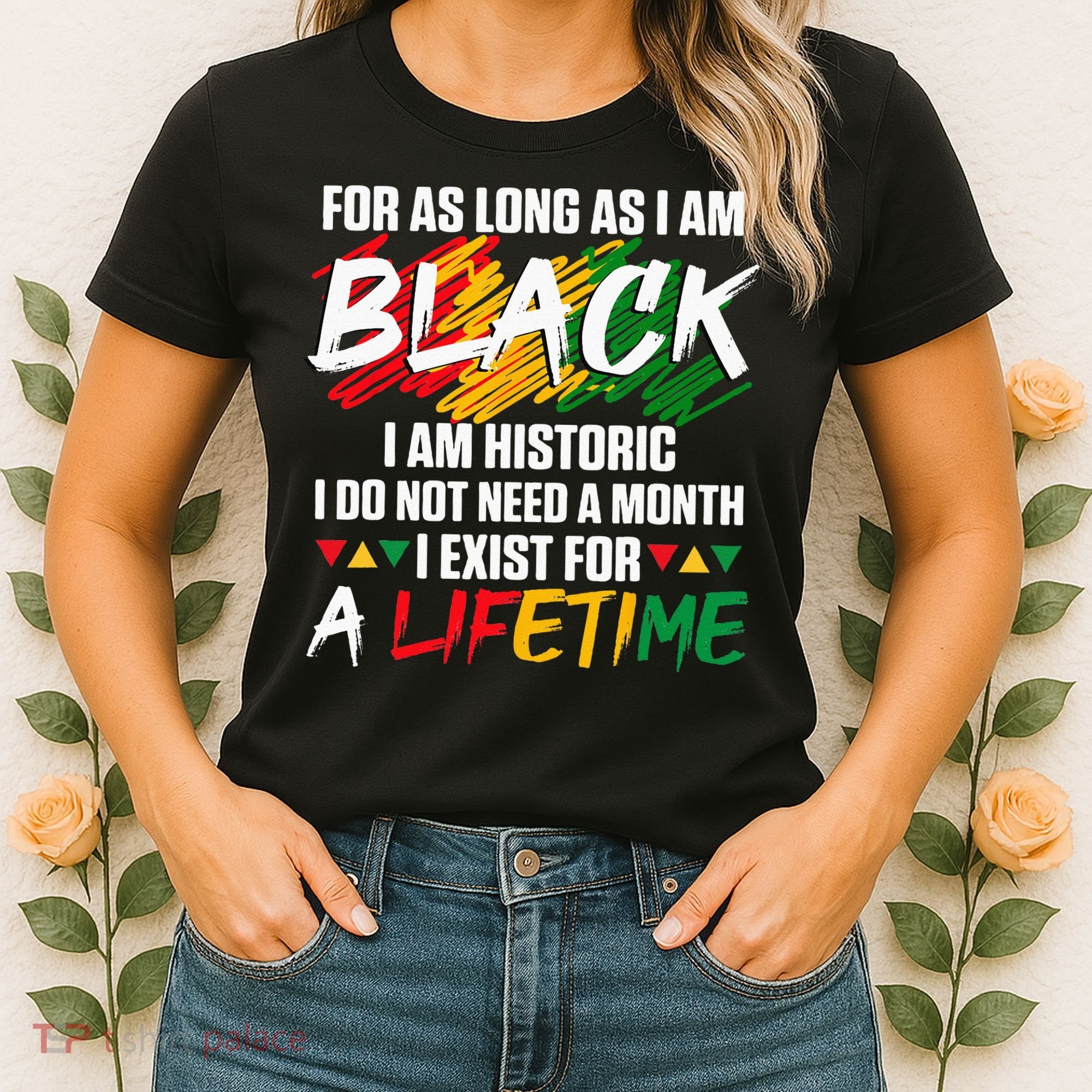 Black History Month For As Long As I Am Black I Am Historic Women's T-Shirt