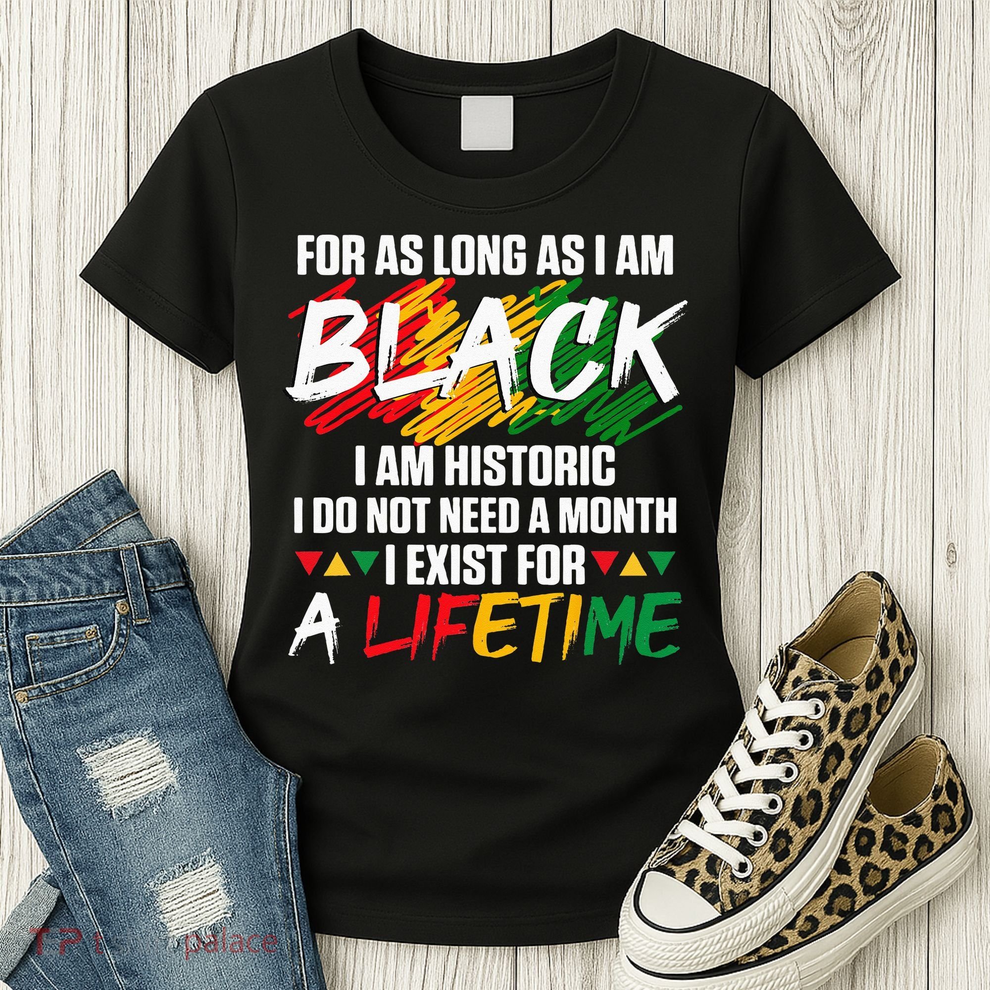 Black History Month For As Long As I Am Black I Am Historic Women's T-Shirt