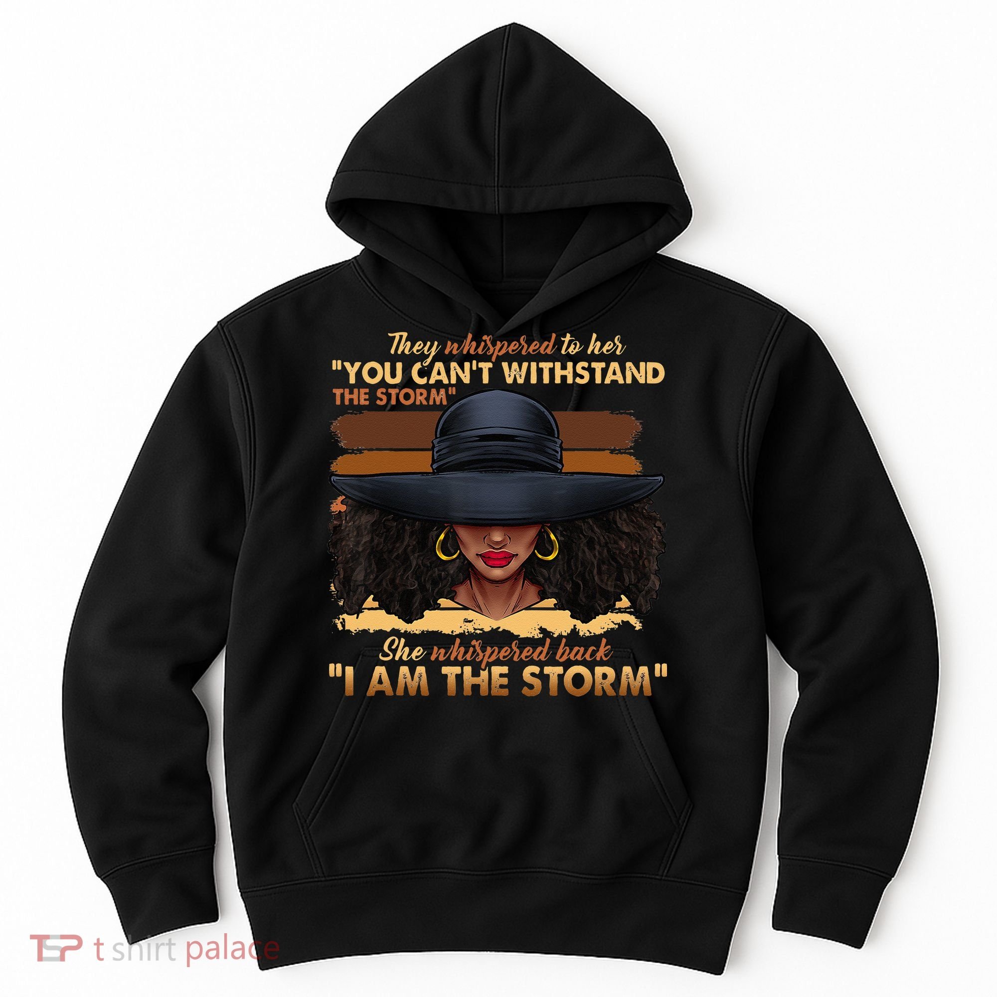 Black History Month African Woman Afro I Am The Storm Hoodie