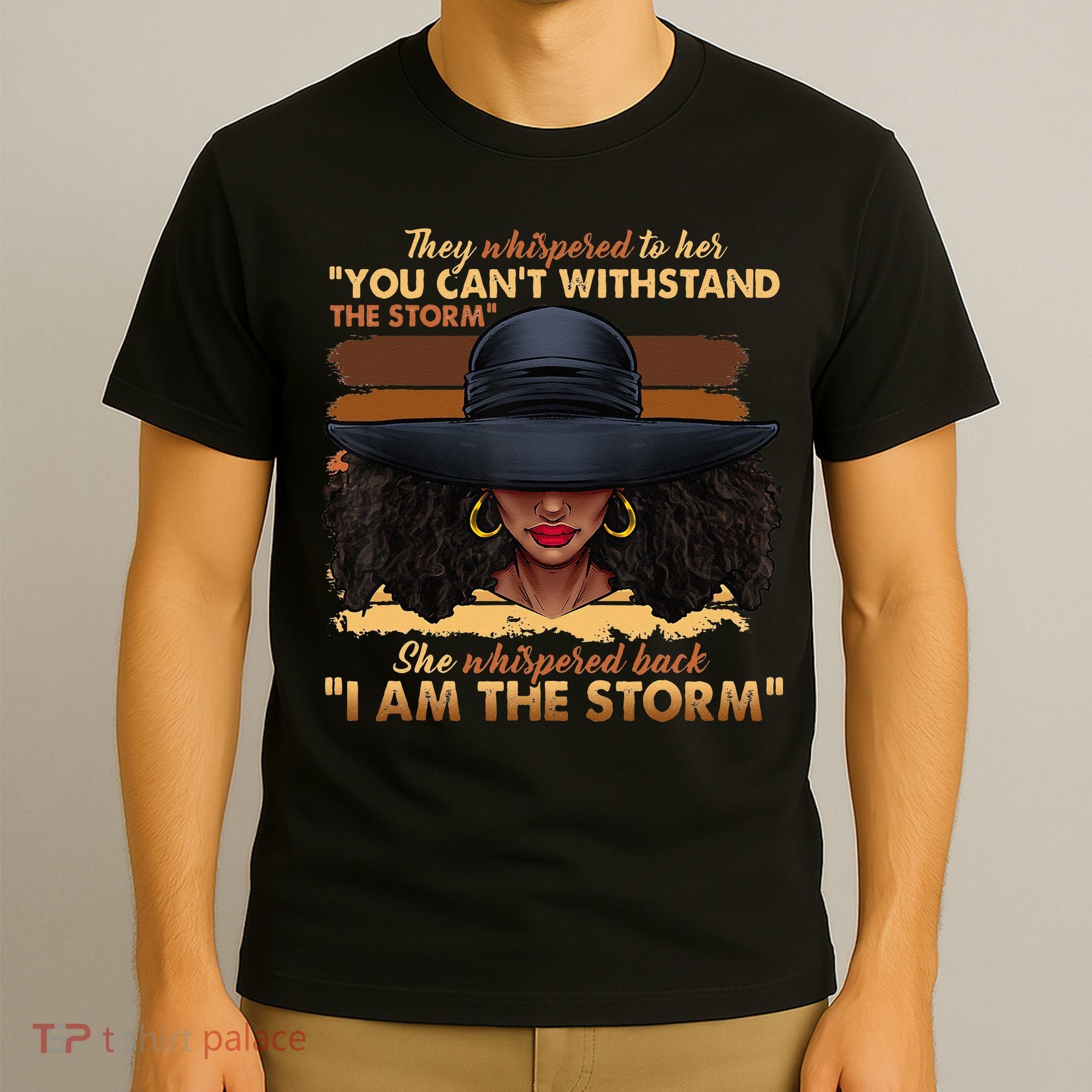 Black History Month African Woman Afro I Am The Storm T-Shirt