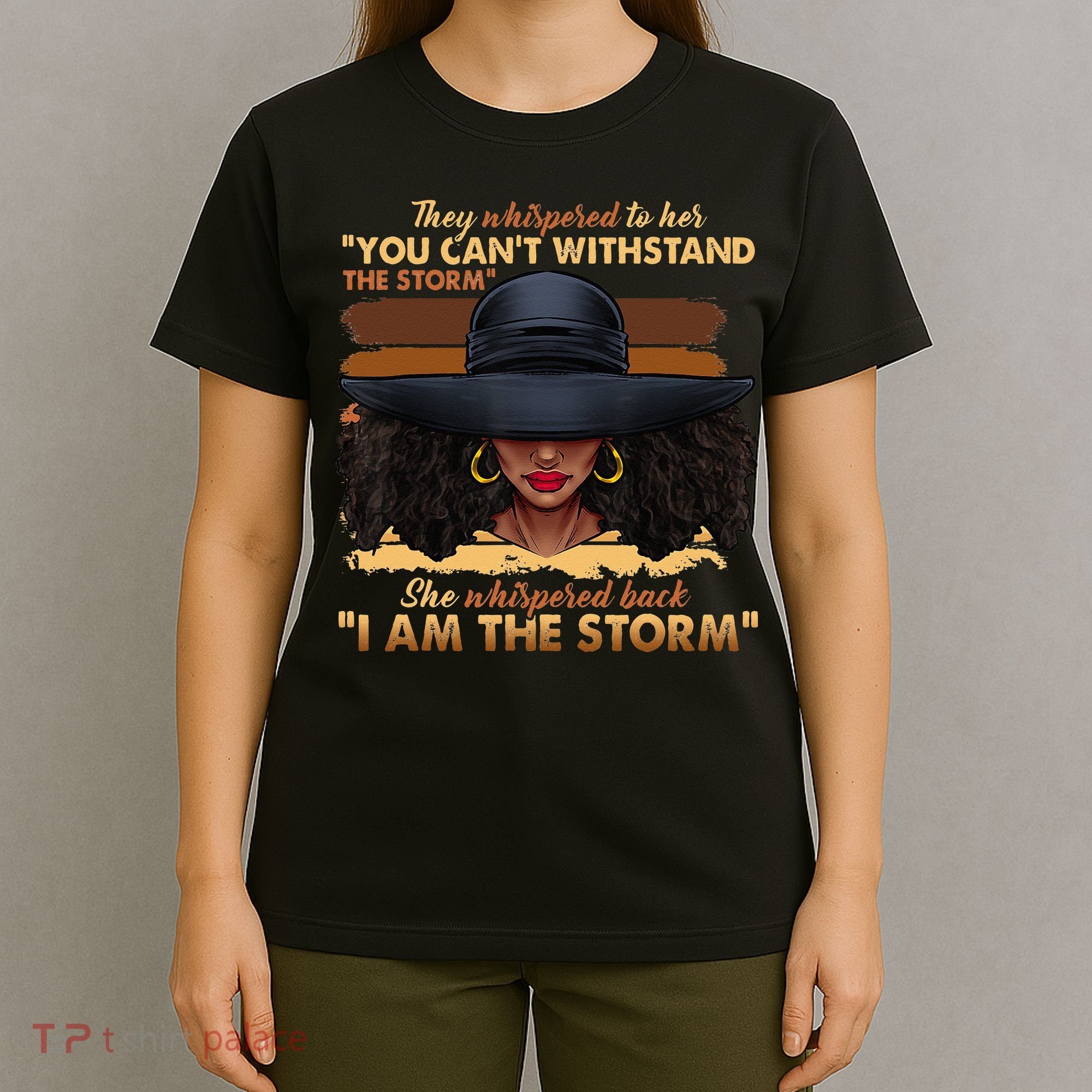 Black History Month African Woman Afro I Am The Storm T-Shirt