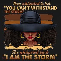Black History Month African Woman Afro I Am The Storm T-Shirt thumb 7