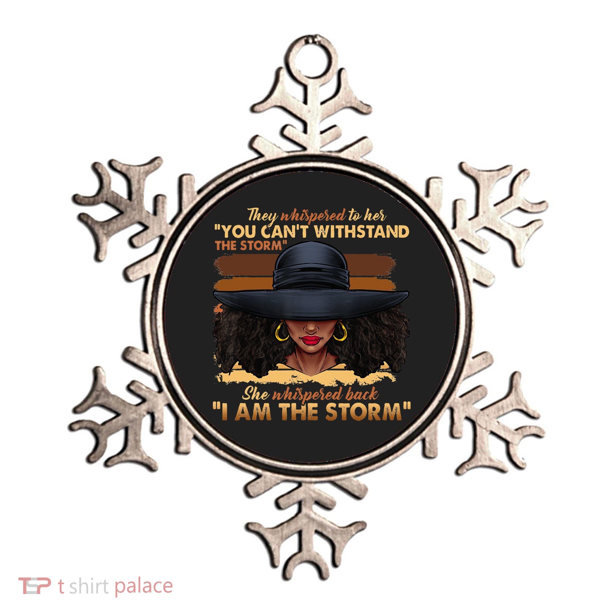 Black History Month African Woman Afro I Am The Storm Ornament