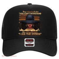 Black History Month African Woman Afro I Am The Storm Hat thumb 0