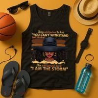 Black History Month African Woman Afro I Am The Storm Tank Top thumb 4