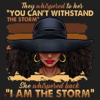 Black History Month African Woman Afro I Am The Storm Golf Towel thumb 3