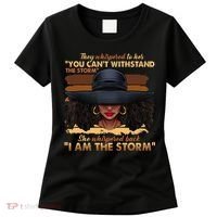 Black History Month African Woman Afro I Am The Storm Women's T-Shirt thumb 0