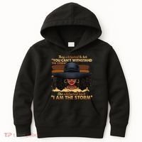 Black History Month African Woman Afro I Am The Storm Kids Hoodie thumb 0