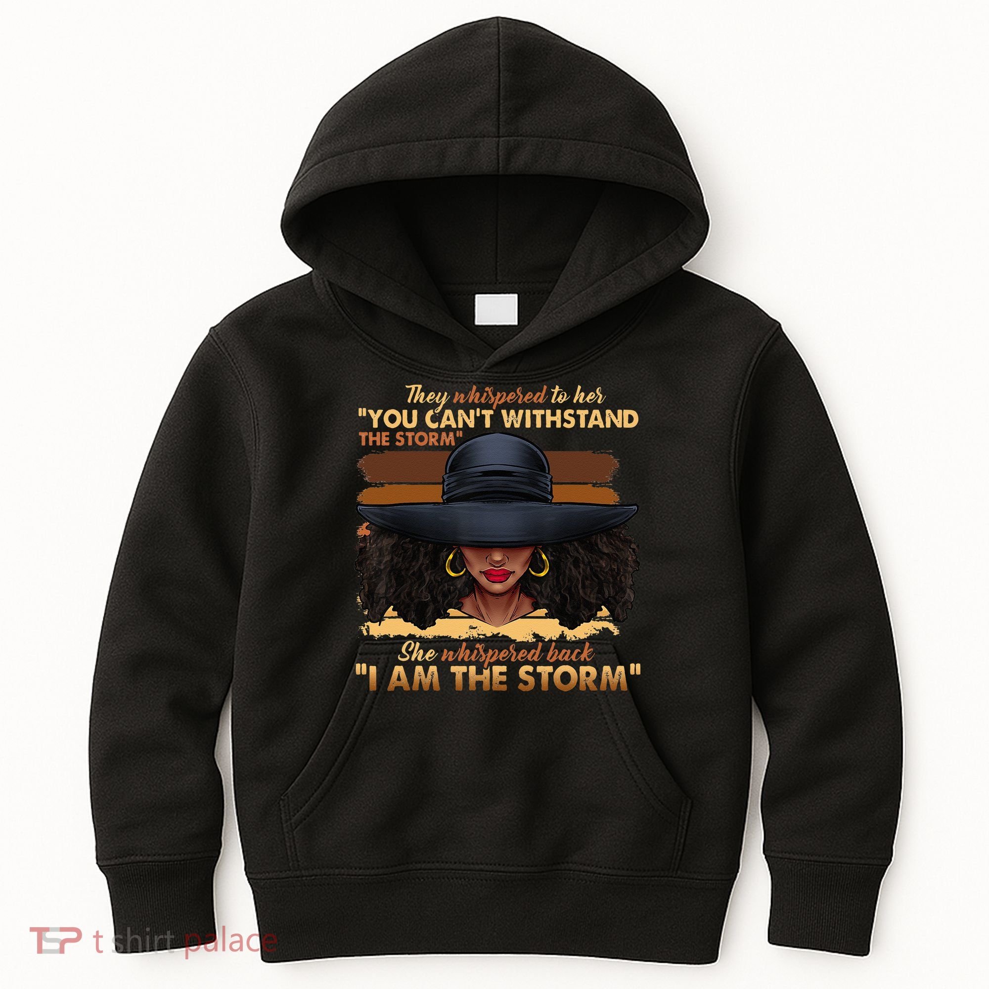 Black History Month African Woman Afro I Am The Storm Kids Hoodie