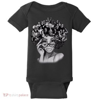 Black History Month I Love My Roots Back Powerful BLM Baby Bodysuit