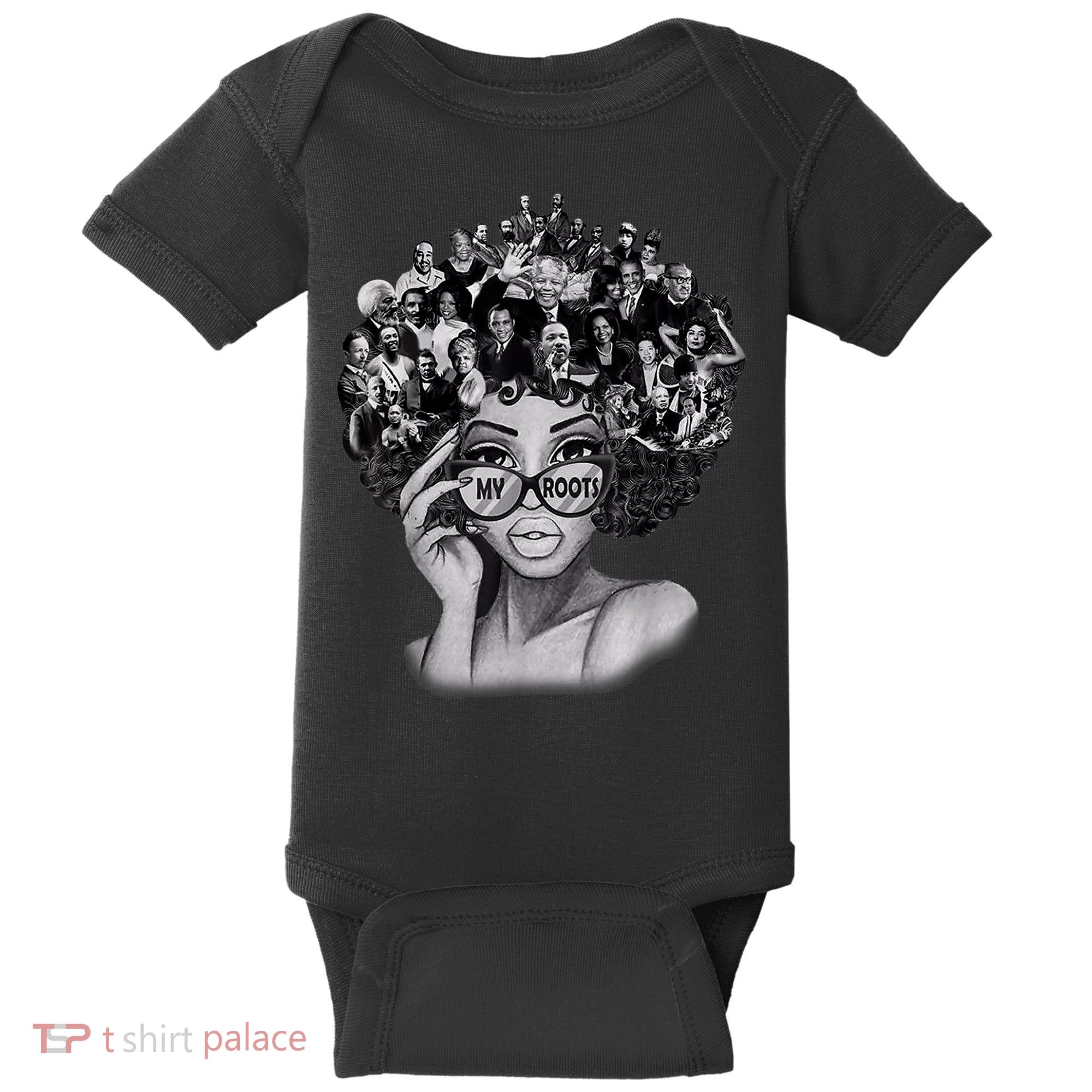 Black History Month I Love My Roots Back Powerful BLM Baby Bodysuit