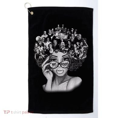 Black History Month I Love My Roots Back Powerful BLM Golf Towel