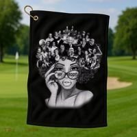 Black History Month I Love My Roots Back Powerful BLM Golf Towel thumb 1