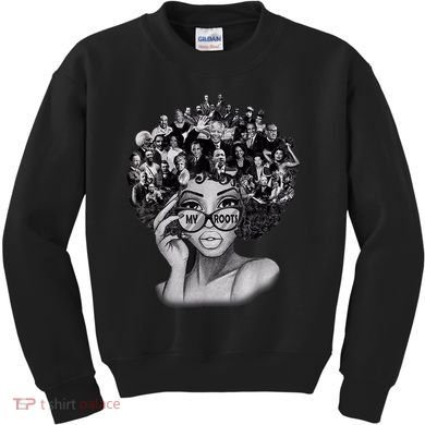 Black History Month I Love My Roots Back Powerful BLM Kids Sweatshirt