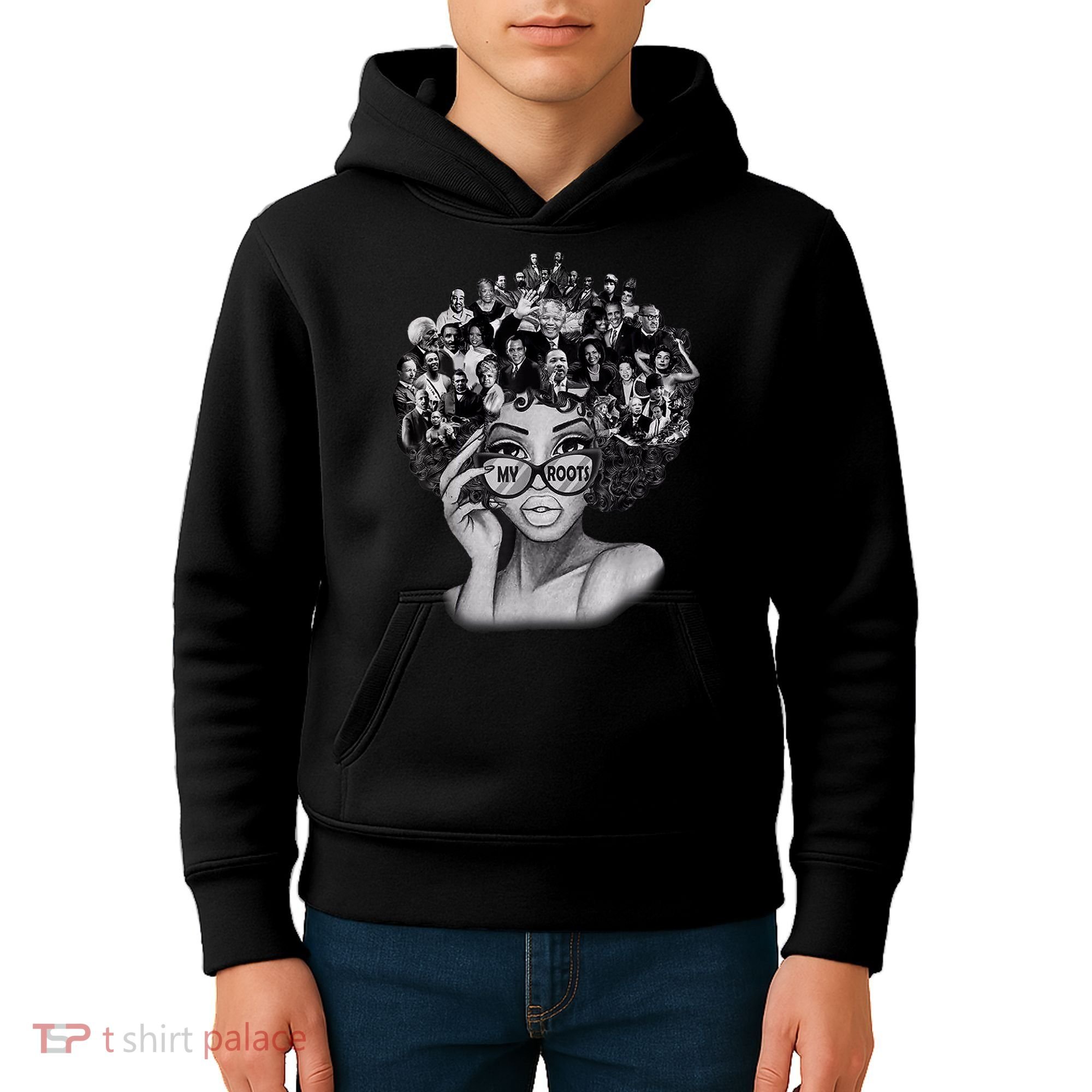 Black History Month I Love My Roots Back Powerful BLM Kids Hoodie