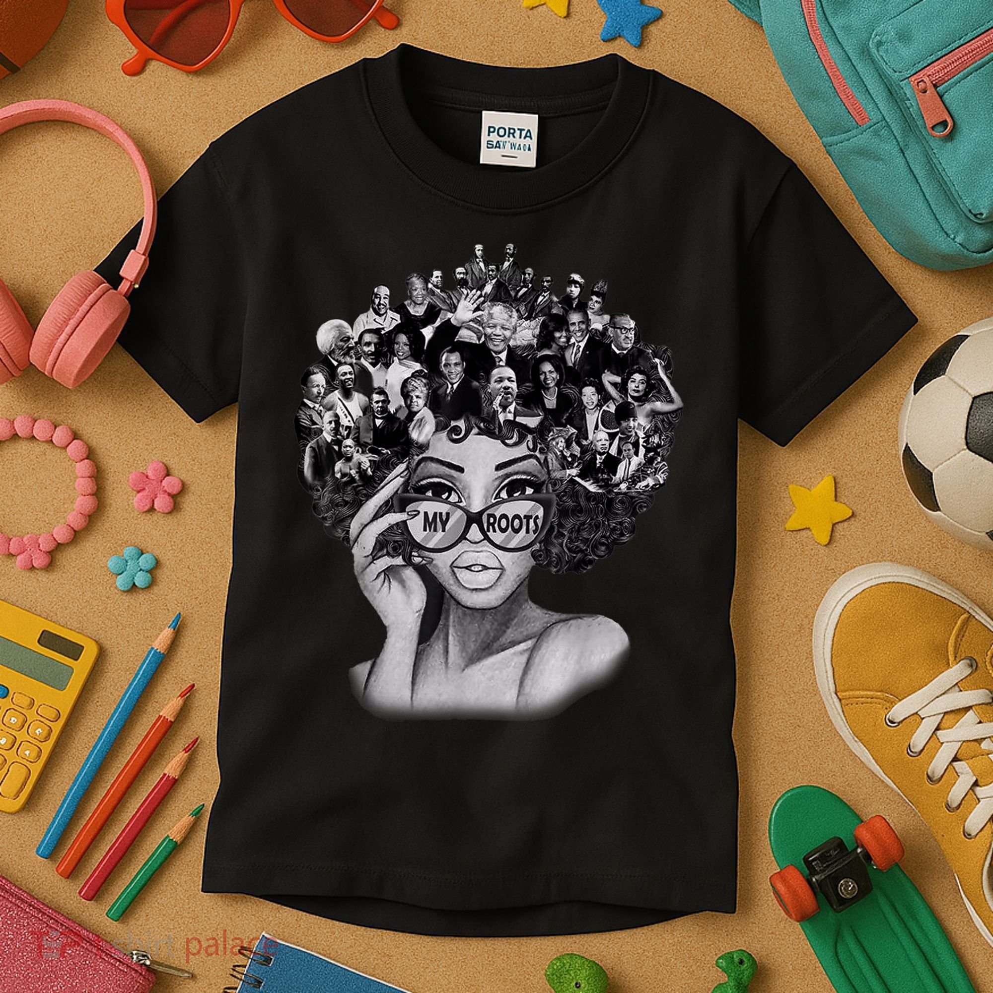 Black History Month I Love My Roots Back Powerful BLM Kids T-Shirt