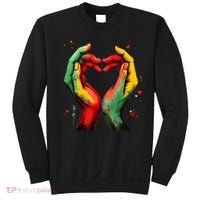 Black History Month Heart African American Black Red Green Sweatshirt thumb 0