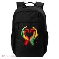 Black History Month Heart African American Black Red Green Backpack thumb 0