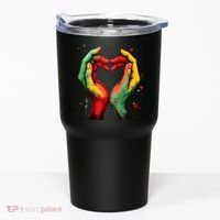 Black History Month Heart African American Black Red Green Tumbler thumb 0