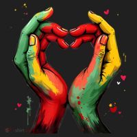 Black History Month Heart African American Black Red Green Tumbler thumb 3