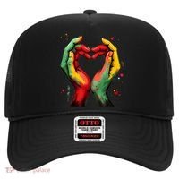 Black History Month Heart African American Black Red Green Hat thumb 0