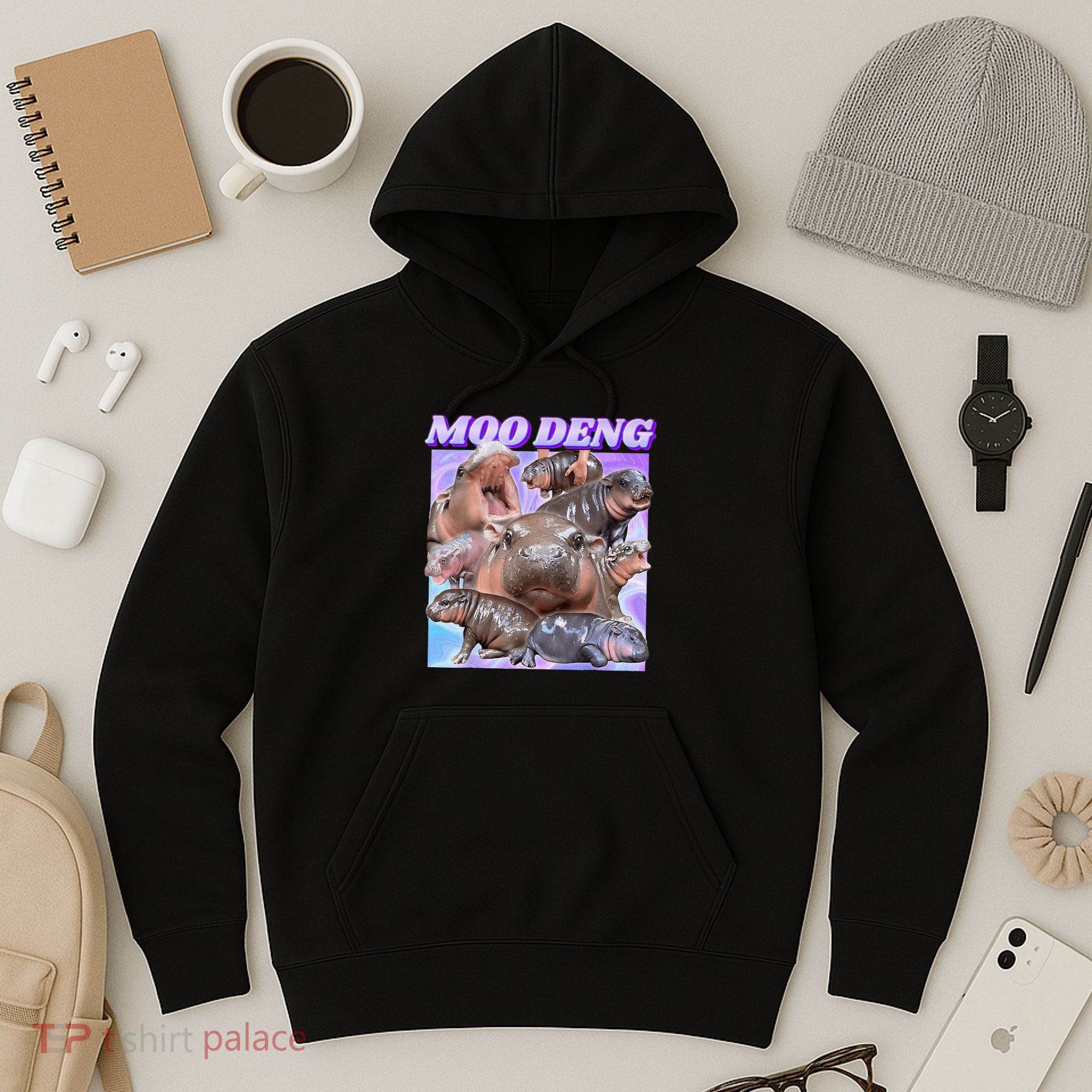 Baby Hippo Moo Deng Hoodie