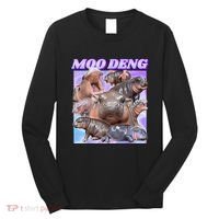 Baby Hippo Moo Deng Long Sleeve Shirt thumb 0