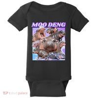 Baby Hippo Moo Deng Baby Bodysuit thumb 0