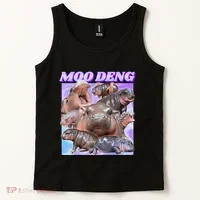 Baby Hippo Moo Deng Tank Top thumb 2